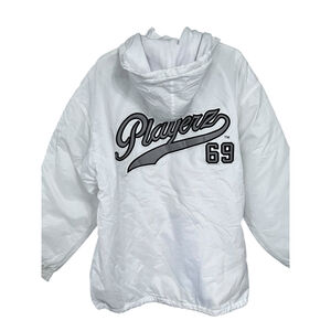 Playerz 69 NWT Vintage MLB Windbreaker Jacket Embroidered Size Large Hood USA